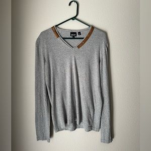 Just Cavalli Sweater Mens Pullover Gray Preppy Casual Adult Size M Made In Italy